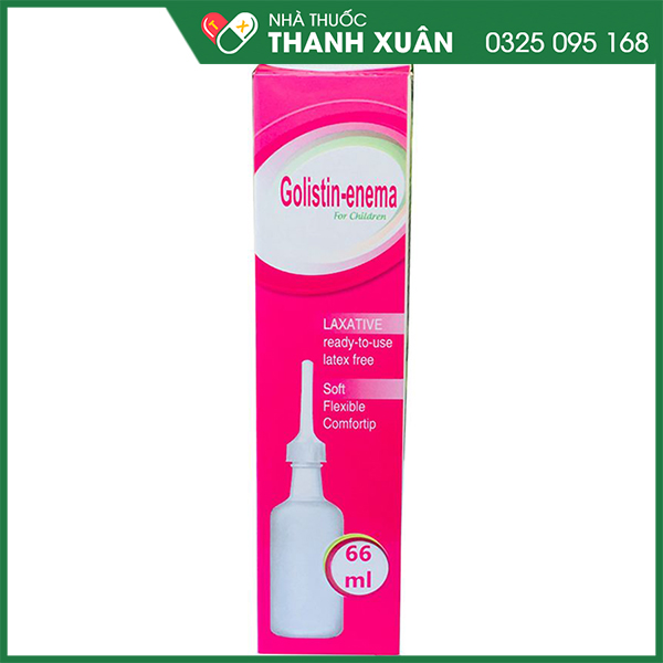 Golistin-enema for children dung dịch thụt trực tràng